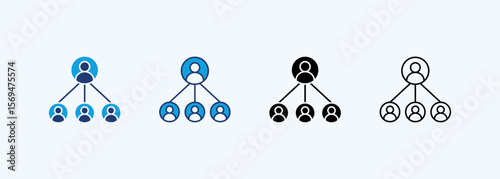 Coordination Icon Set Multiple Style Collection