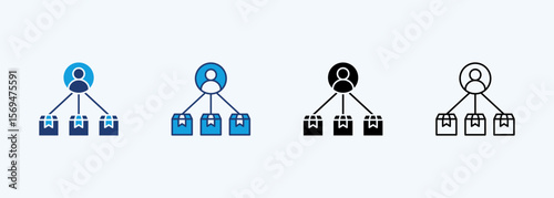 Supplier Icon Set Multiple Style Collection