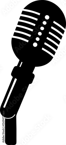 retro microphone vector illustration