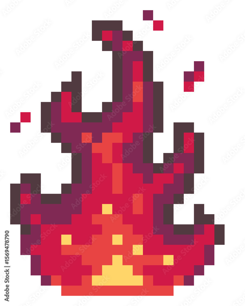 Fototapeta premium Pixel Flame FX Pack