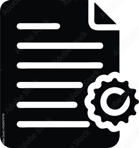 Document approved with seal icon