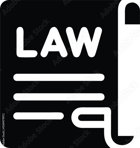 Law document icon vector illustration
