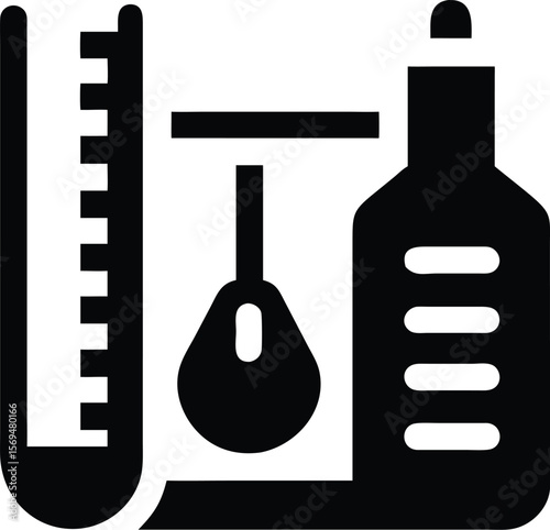 Medical tools and scientific instruments icon