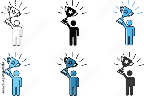 Trophy vector illustration: winner, success, and achievement graphics