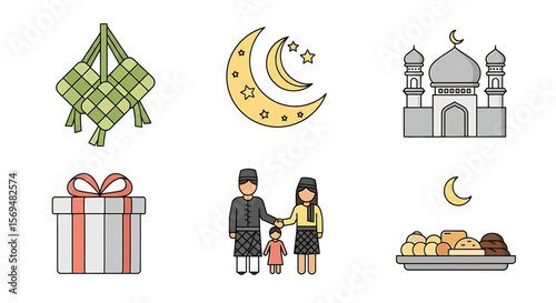 Ramadan and Islamic Culture Icon Set