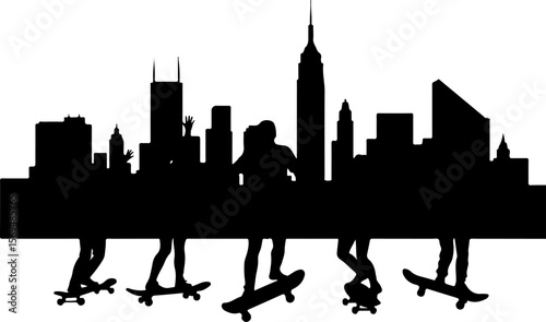 Skateboard, skateboarding  man  mountain, silhouette, 