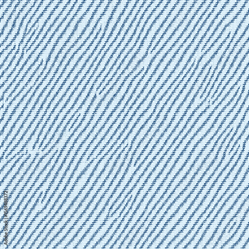 Blue diagonal denim texture. Jeans fabric pattern in sketch style, perfect for textile design, fashion backgrounds, and print templates.