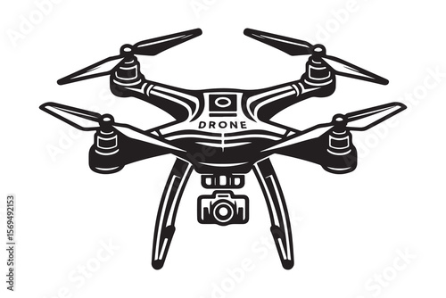 Vector drone icon black design