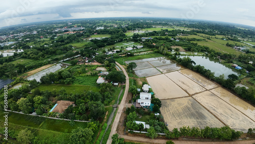 aerial view of plantation