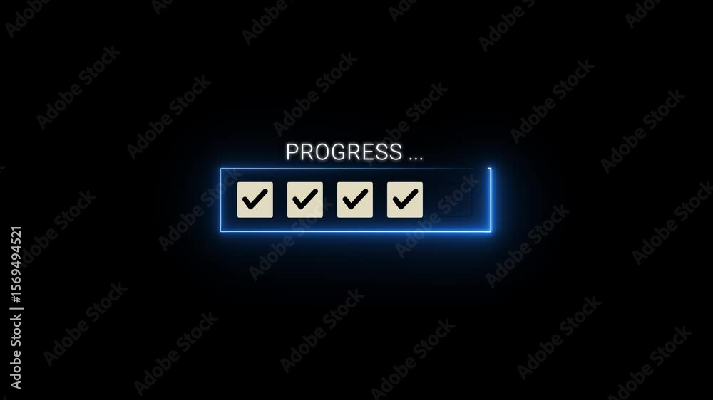 Checklist and task progress tracking concept. A hand placing the final checkmark on wooden blocks in a progress bar, task completion, productivity, goal setting, check com Project pleted tasks