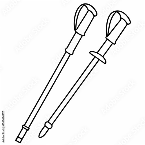 Trekking poles with ergonomic grips hiking poles walking sticks