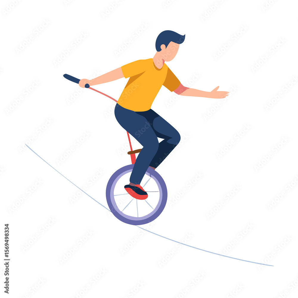 Obraz premium vector illustration of a jumping man