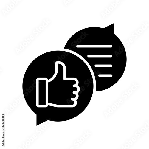 Feedback glyph icon