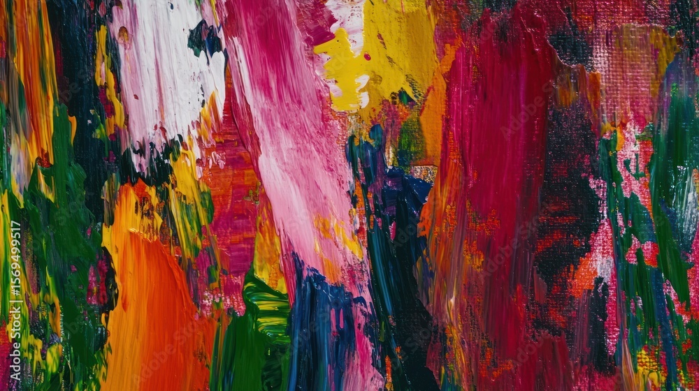 Fototapeta premium Abstract painting with vibrant colors