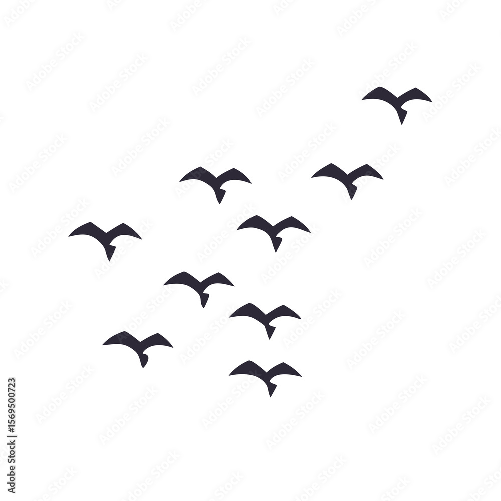 Fototapeta premium vector illustration of a flying birds