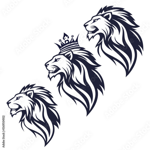 Vector silhouette illustration of a wild running mustang stallion head, a symbolic black mammal design