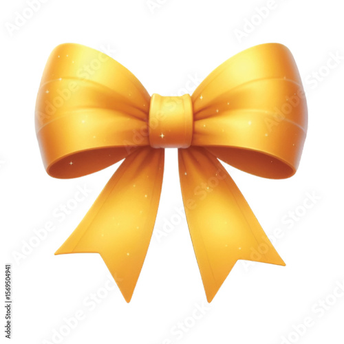 yellow bow vector