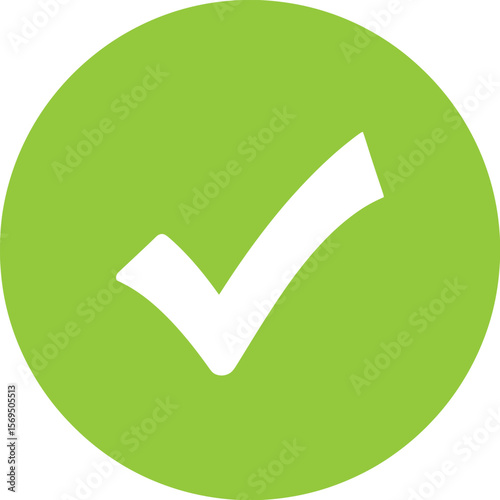Green circle with white check mark vector