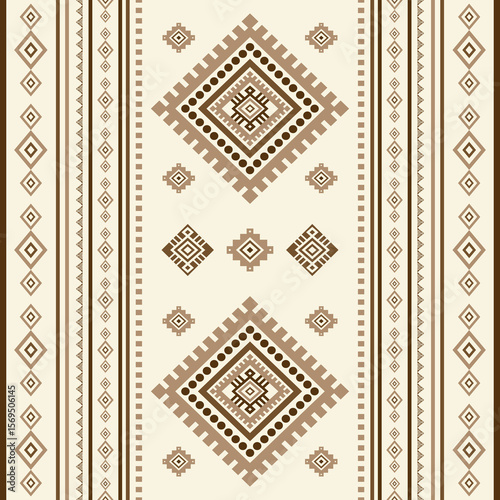 Southwest Native seamless pattern ethnic tribal Aztec geometric Navajo Native American fabric colorful design vector for textile print