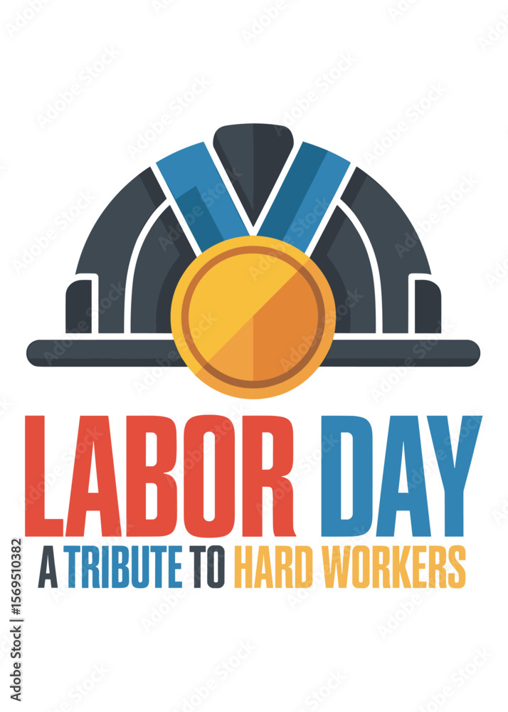 Obraz premium Minimalist Labor Day Quote Typography T-Shirt Design