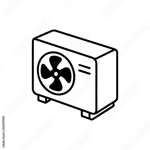 AC outdoor Air conditioner vector 
