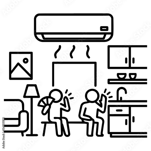 AC Air conditioner vector 