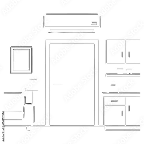 AC Air conditioner vector 