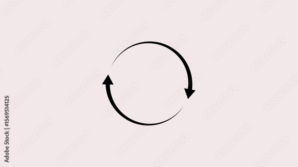 Circle arrow refresh icon rotation animation Motion graphic design