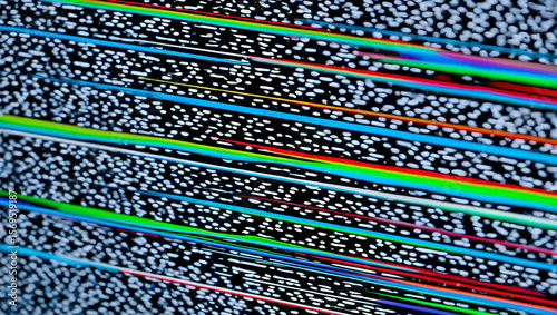 Abstract Rainbow Stripes Over Dark Speckled Pattern A Dazzling Display of Colors and Textures Captivating Visual Composition