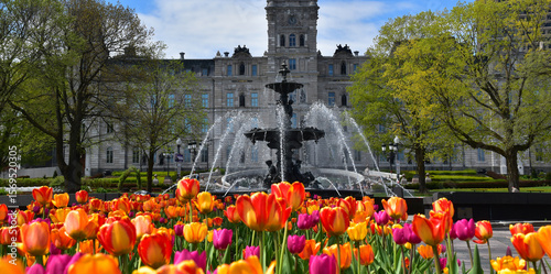 Photography The Tourny fountain in spring, Québec, Canada