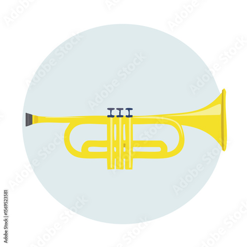 Trumpet Musical Instrument Vector Isolated