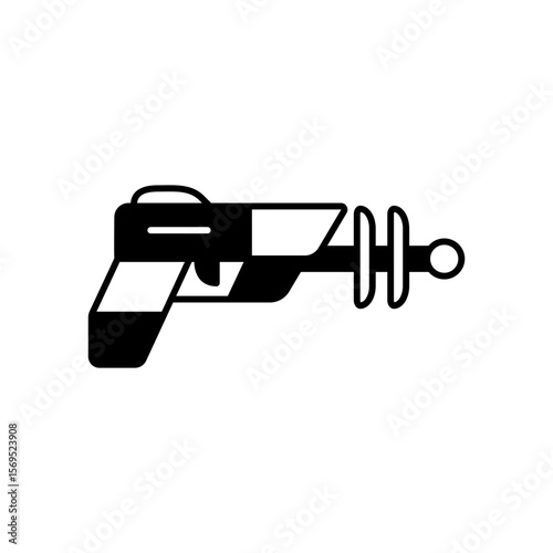 Laser Gun Sci-Fi Weapon Fill Icon


