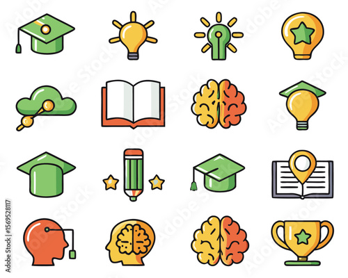 education knowledge cognition icon set intelligenc 5.svg