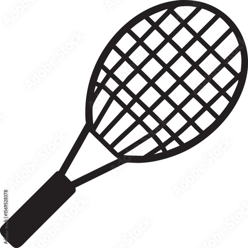 Black tennis racket graphic sports equipment stringed racket