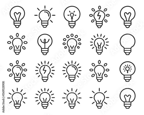 Illuminating concept symbol featuring a glowing light bulb representing innovation bright ideas and creative thinking for business and design projects