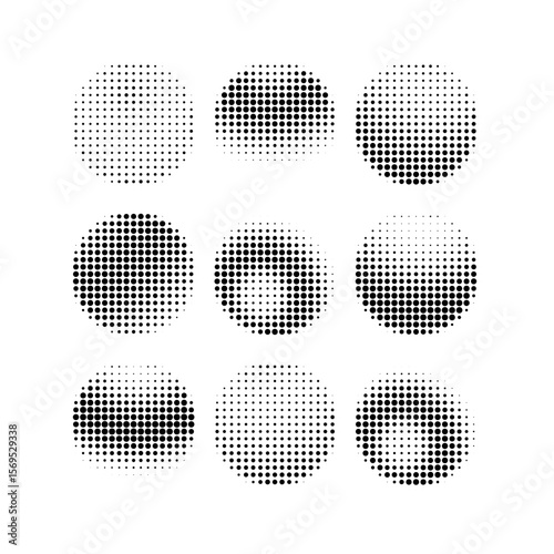 Halftone gradient circles Halftone Circles A Collection of Dot Pattern Spheres