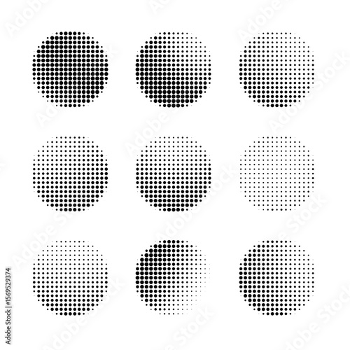 Halftone gradient circles Halftone Circles A Collection of Dot Pattern Spheres