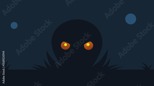 Eerie Dark Empty Background with Subtle Spooky Halloween Elements