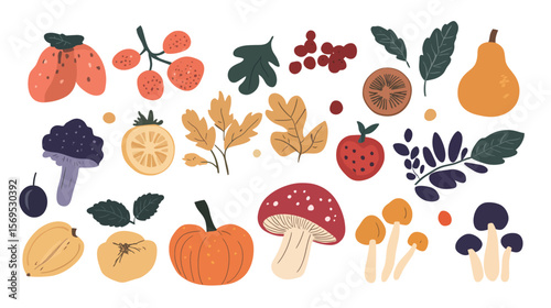 Simple and clean vector icon of a mushroom fruit, minimalist design featuring smooth curves and clear shape, ideal for botanical, organic, food, and nature-related themes in modern flat illustration 