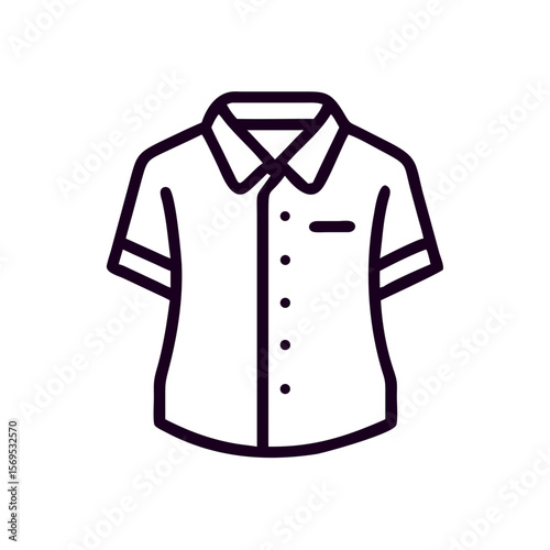 Short-sleeve shirt design in minimal style with clean lines  