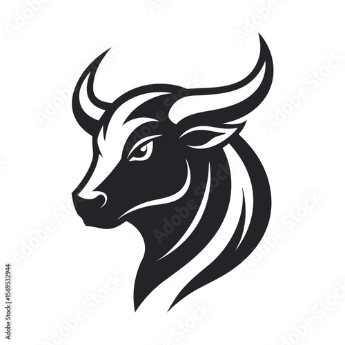 Bull vector illustration Silhouette Bull Market