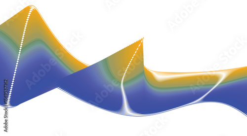 Blend Wavy Curved Abstract Design Gradient Background Vector Illustration
