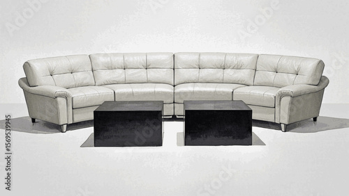  Mist Retreat Living room sofa white isolated watercolor vector illustration svg