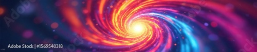 Mesmerizing Swirling Vortex of Vibrant Colors Dynamic Abstract Background