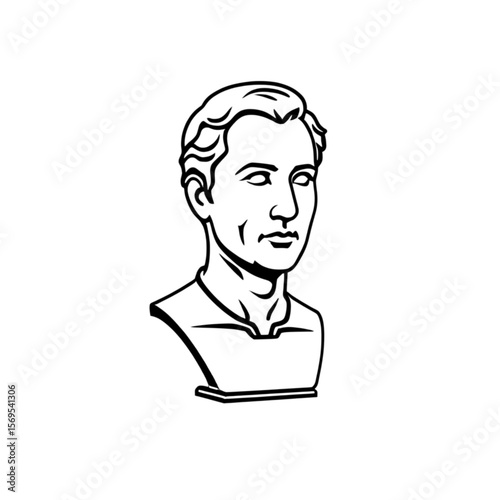 古代風胸像イラスト｜Classical Bust Illustration