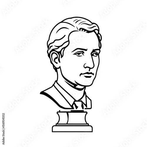 古代風胸像イラスト｜Classical Bust Illustration