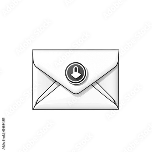 封筒と錠前アイコン｜Envelope with Lock Icon