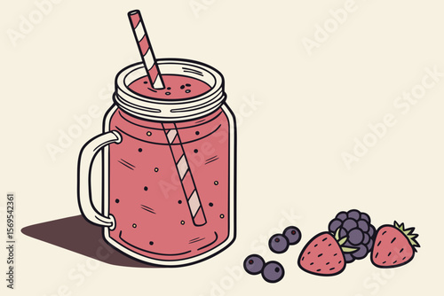 strawberry jam jar