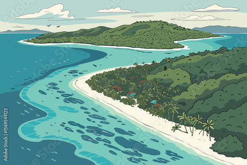 beach and sea
