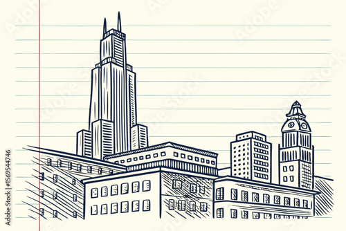 vector illustration of a city